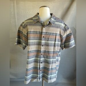 Large goodfellow cotton button down short sleeve casual shirts